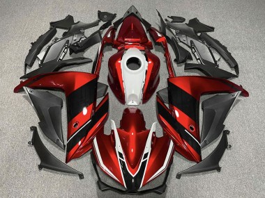 Carénages Moto Yamaha R3 2015-2018 - Rouge Blanc Noir Brillant