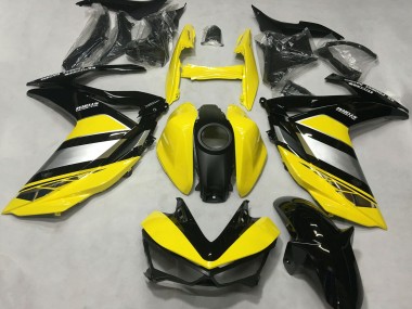 Carénages Moto Yamaha R3 2015-2018 - Jaune Argent Noir Brillant