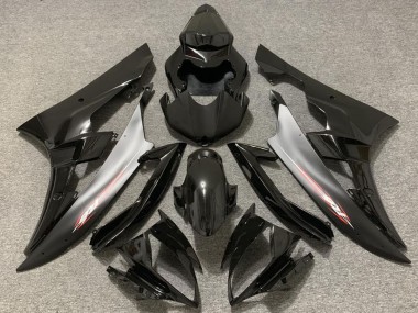Carénages Moto Yamaha R6 2006-2007 - Noir Brillant Argent