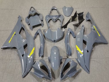 Carénages Moto Yamaha R6 2008-2016 - Nardo Gris Haute Visibilité Jaune Décalque