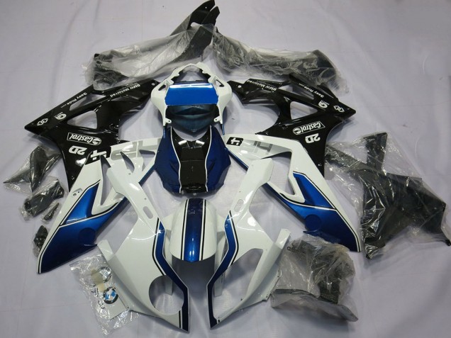 Carénage Moto BMW S1000RR 2015-2016 - Blanc Bleu Noir Brillant