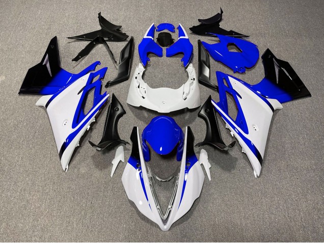 Carénages Moto Triumph Daytona 675 2013-2016 - Blanc Bleu Noir Brillant