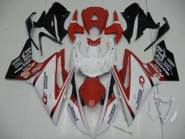 Carénage Moto Triumph Daytona 675 2013-2016 - Blanc Rouge Noir Brillant