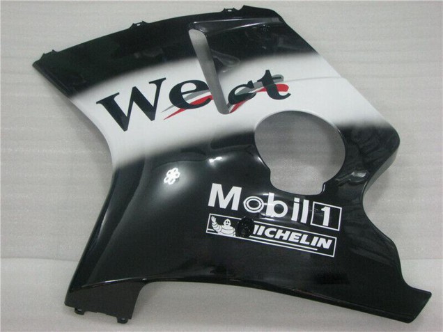 Carénages Moto Honda CBR1100XX Blackbird 1996-2007 - Noir Brillant Blanc West