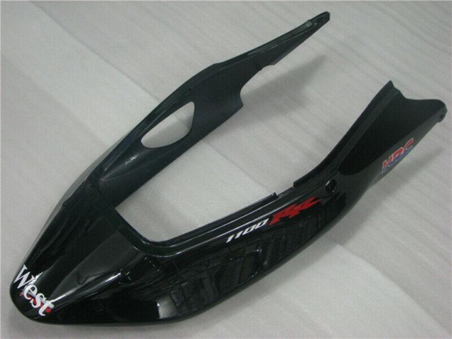 Carénages Moto Honda CBR1100XX Blackbird 1996-2007 - Noir Brillant Blanc West