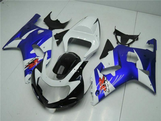 Carénages Moto Suzuki GSXR 600/750 2001-2003 - Blanc Bleu Noir
