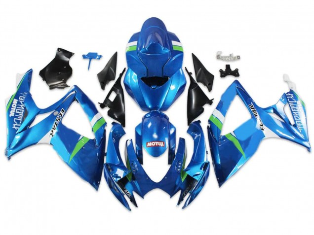 Carénages Moto Suzuki GSXR 600/750 2004-2005 - Bleu Vert Blanc