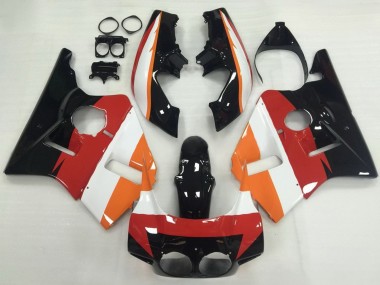 Carénages Moto Honda CBR400RR NC23 1987-1989 - Orange Blanc Rouge Noir Brillant