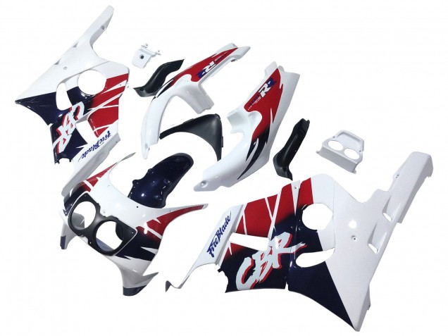 Carénages Moto Honda CBR400RR NC29 1990-1999 - Blanc Rouge Bleu Foncé Fireblade