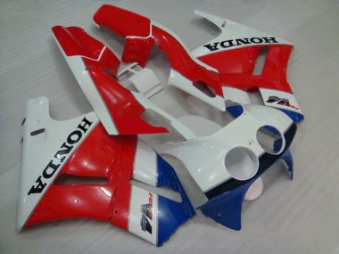 Carénages Moto Honda VFR400R NC30 1988-1992 - Blanc Rouge Bleu