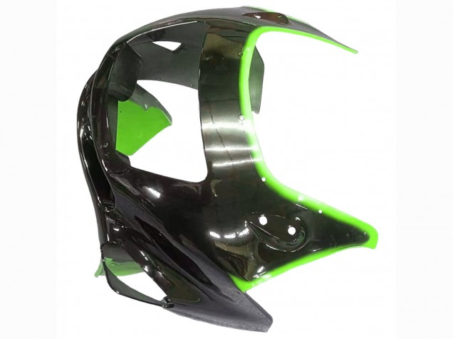 Carénages Moto Kawasaki ZZR400 1993-2007 - Vert Noir Brillant Flamme