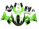 Carénages Moto Kawasaki ZZR400 1993-2007 - Vert Noir Brillant Flamme