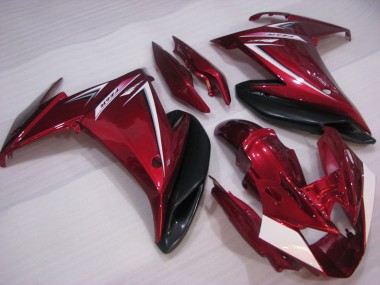 Carénages Moto Yamaha FZ6R 2009-2015 - Rouge Blanc Noir