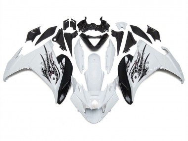 Carénages Moto Yamaha FZ6R 2009-2015 - Blanc Noir