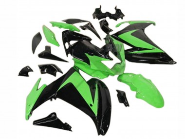 Carénages Moto Yamaha FZ6R 2009-2015 - Noir Brillant Vert