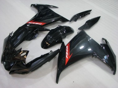 Carénages Moto Yamaha FZ6R 2009-2015 - Noir Brillant Rouge