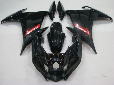 Carénages Moto Yamaha FZ6R 2009-2015 - Noir Brillant Rouge
