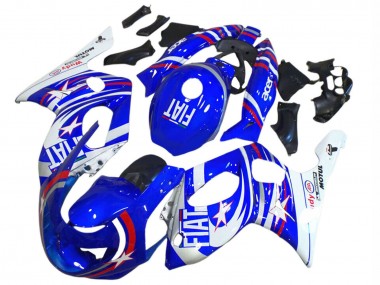 Carénages Moto Yamaha YZF600R Thundercat 1996-2007 - Bleu Blanc Argent Rouge Fiat Motul
