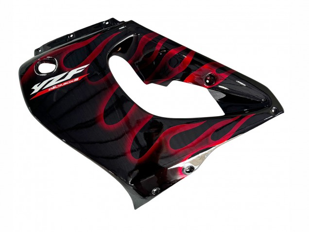 Kits Carénage Moto Yamaha YZF 1000R Thundecourses 1997-2007 - Noir Rouge Flamme
