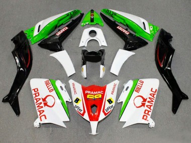 Carénages Moto Yamaha TMAX530 2012-2014 - Blanc Rouge Vert Pramac Fiamm