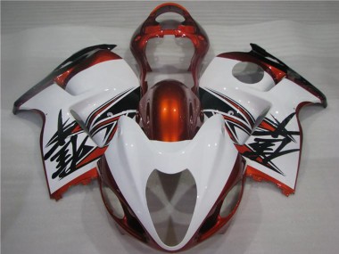 Carénages Moto Suzuki GSXR 1300 Hayabusa 1996-2007 - Blanc Orange Noir