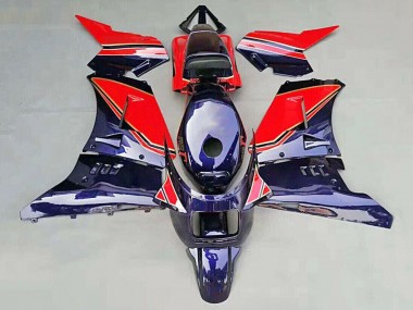 Carénages Moto Suzuki RG400 RG500 RG400/500 1984-1987 - Bleu Brillant Foncé Rouge