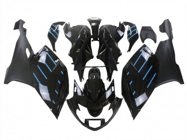 Carénages Moto BMW K1200S 2005-2010 - Noir Brillant Noir Mat Bleu Doubler