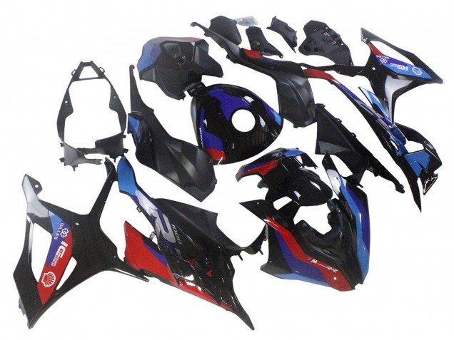Carénage Moto BMW S1000RR 2023-2024 - Noir Bleu Rouge