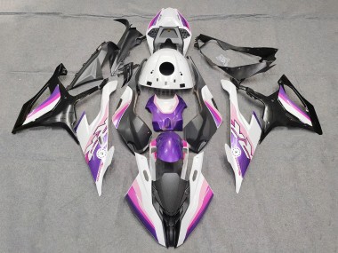 Carénages Moto BMW S1000RR 2019-2022 - Rose Violet Blanc