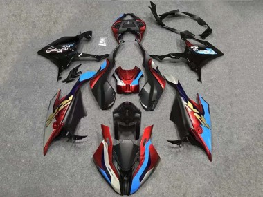 Kits Carénage Moto BMW S1000RR 2019-2022 - Blanc Bleu Rouge Noir