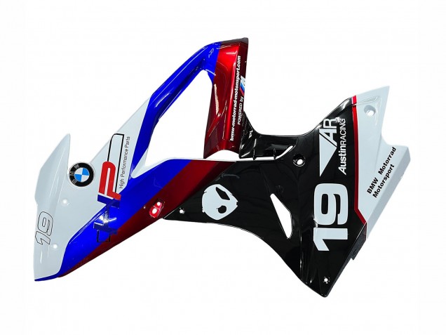 Carénages Moto BMW S1000RR 2017-2018 - Blanc Rouge Bleu Noir