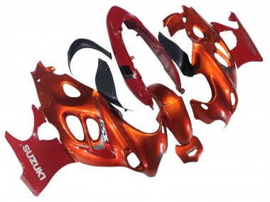 Carénages Moto Suzuki GSX600F/GSX750F 2004-2006 - Burnt Orange Blanc Logo