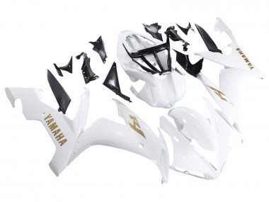 Carénages Moto Yamaha YZF 1000 R1 2004-2006 - Blanc Or Décalque