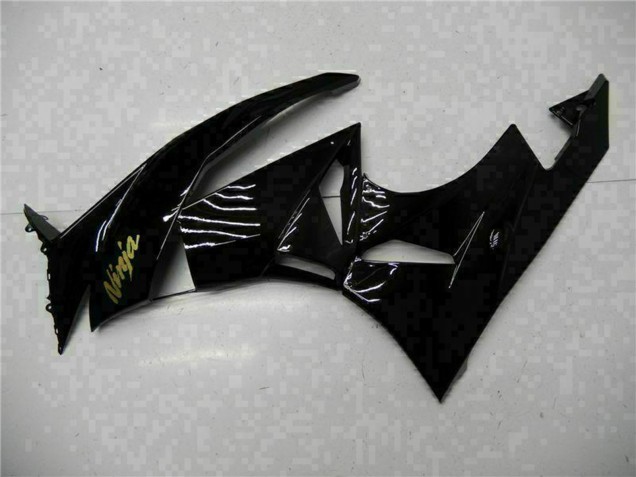 Carénages Moto Kawasaki ZX6R 2009-2012 - Noir Brillant Or Ninja