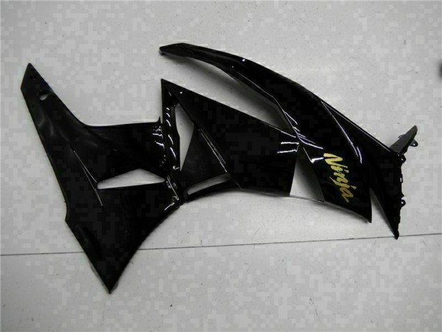 Carénages Moto Kawasaki ZX6R 2009-2012 - Noir Brillant Or Ninja