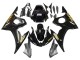Carénages Moto Yamaha YZF R6 2003-2004 - Noir Brillant Or Décalque