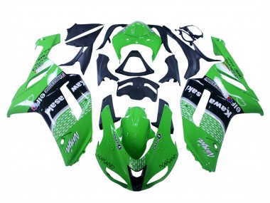 Carénages Moto Kawasaki ZX6R 2007-2008 - Vert Noir Ninja