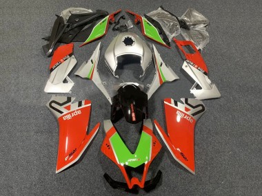 Carénage Moto Aprilia RS4 50 125 2012-2018 - Argent Rouge Vert Noir Brillant