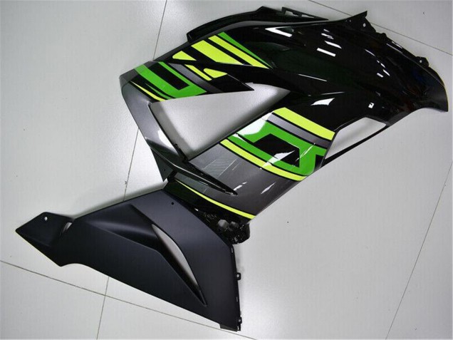 Carénages Moto Kawasaki ZX6R 2013-2018 - Vert Jaune Noir Brillant Noir Mat