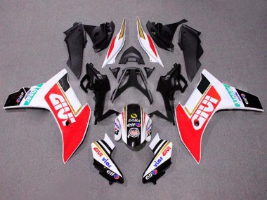 Carénages Moto Honda CBR600F 2011-2013 - Blanc Rouge Or Noir Brillant Givi