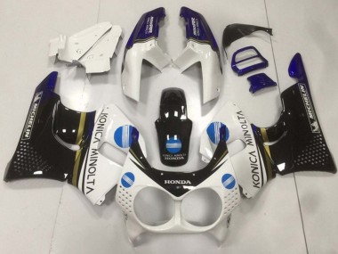Carénages Moto Honda CBR900RR 893 1992-1993 - Blanc Bleu Noir Brillant Konica Minolta