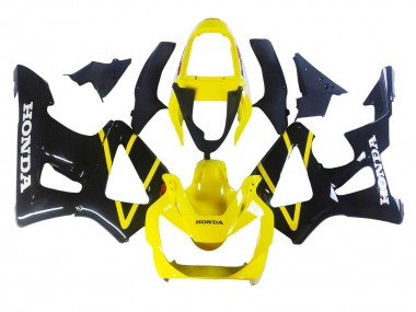 Carénages Moto Honda CBR900RR 929 2000-2001 - Jaune Noir Brillant