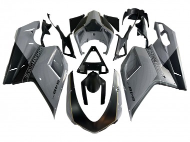 Carénages Moto Ducati 848 2007-2014 - Argent Or Noir Mat