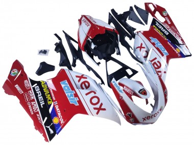 Carénages Moto Ducati 848/1098/1198 2007-2014 - Blanc Rouge Noir Brillant Valsir Xerox