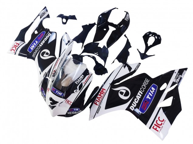 Carénages Moto Ducati Panigale 899/1199 2011-2014 - Blanc Noir Bleu Fiamm Ficc 7