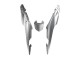 Carénage Moto Honda CBR500R 2013-2015 - Argent Noir Brillant