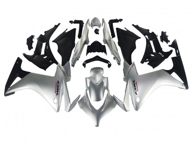Carénage Moto Honda CBR500R 2013-2015 - Argent Noir Brillant