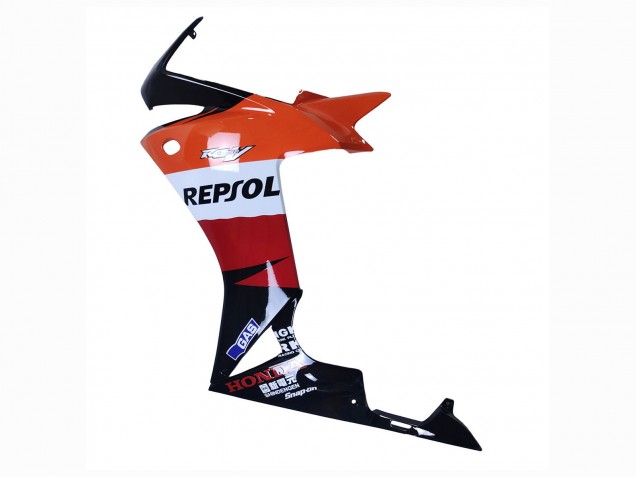 Carénages Moto Honda CBR500R 2013-2015 - Orange Blanc Rouge Noir Brillant Repsol 3