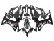 Carénages Moto Honda CBR500R 2013-2015 - Noir Brillant Argent Flamme