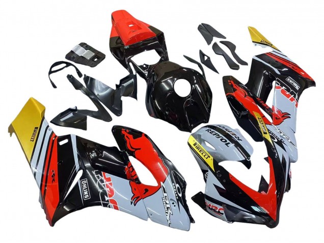 Carénages Moto Honda CBR1000RR 2004-2005 - Jaune Rouge Blanc Glossy Red Bull Repsol HRC